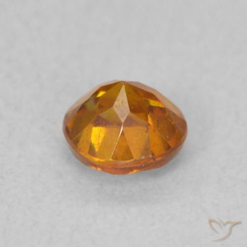 Sphalerite Gemstone in 4 mm (calibrated) Size for Sale, Sphalerite Stone in Medium Orange Color