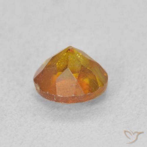 Sphalerite Gemstone in 4.5 mm (calibrated) Size for Sale, Sphalerite Stone in Medium Orange Color