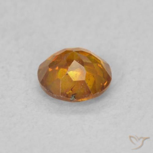 Sphalerite Gemstone in 3.7 mm Size for Sale, Sphalerite Stone in Earth Orange Color