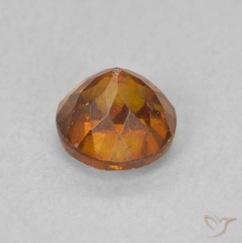 Sphalerite Gemstone in 4.8 mm Size for Sale, Sphalerite Stone in Deep Orange Color