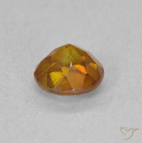Sphalerite Gemstone in 4.5 mm (calibrated) Size for Sale, Sphalerite Stone in Deep Orange Color