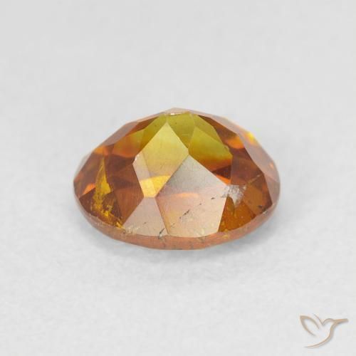Sphalerite Gemstone in 6.7 x 5.7 mm Size for Sale, Sphalerite Stone in Deep Orange Color