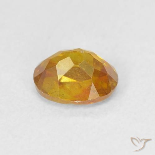 Sphalerite Gemstone in 5.7 x 4.6 mm Size for Sale, Sphalerite Stone in Apricot Orange Color