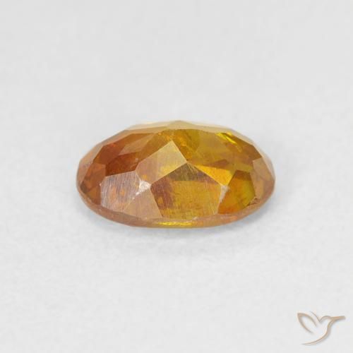 Sphalerite Gemstone in 6.6 x 4.6 mm Size for Sale, Sphalerite Stone in Medium Orange Color