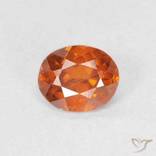 0.40ct Natural Deep Orange Sphalerite, Oval, VS-SI