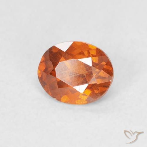 0.40 ct Orange Sphalerite Stone, Natural Sphalerite in Oval Facet Shape for Sale