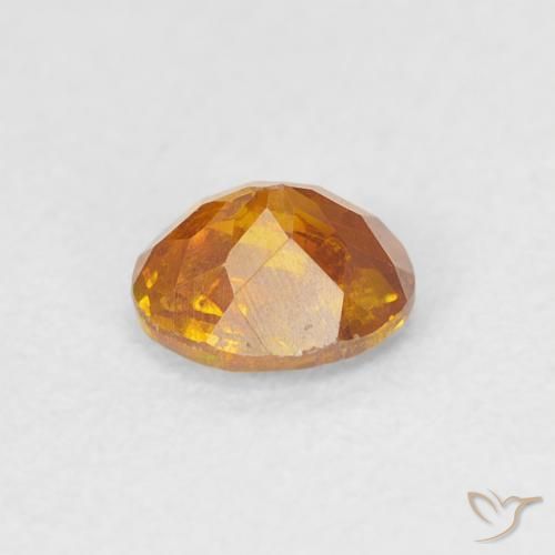 Sphalerite Gemstone in 4.8 x 4.1 mm Size for Sale, Sphalerite Stone in Bright Orange Color