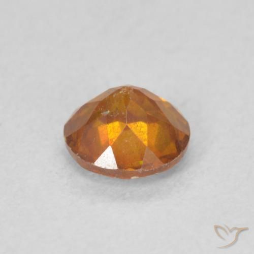 Sphalerite Gemstone in 5 mm (calibrated) Size for Sale, Sphalerite Stone in Medium Orange Color