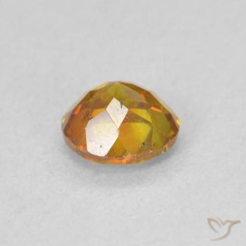 Sphalerite Gemstone in 4.7 mm Size for Sale, Sphalerite Stone in Brownish Orange Color