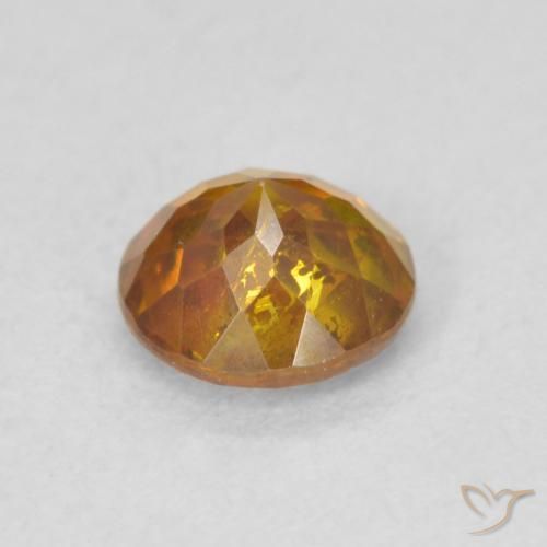 Sphalerite Gemstone in 5.5 mm (calibrated) Size for Sale, Sphalerite Stone in Deep Orange Color