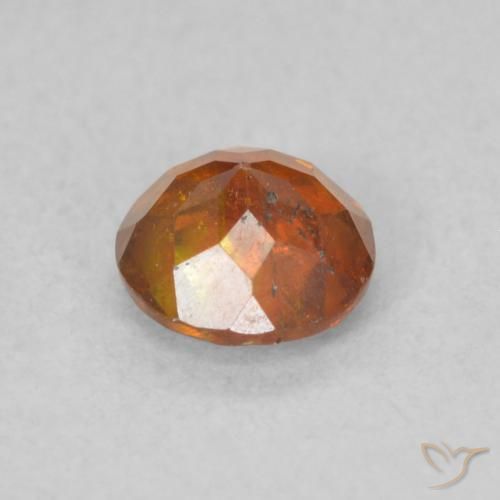 Sphalerite Gemstone in 5 mm (calibrated) Size for Sale, Sphalerite Stone in Reddish Orange Color