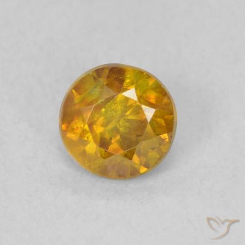 0.62ct Natural Golden-Brown Sphalerite, Round, SI