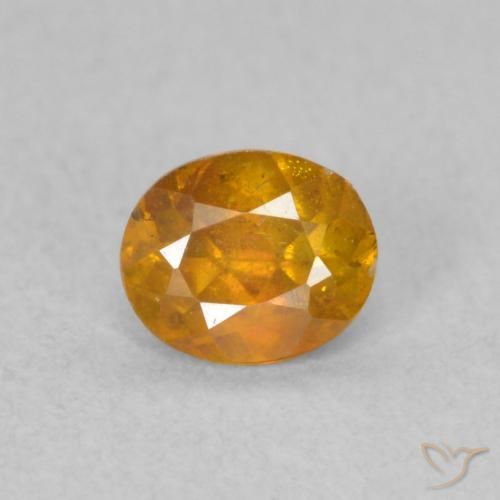 0.50 ct Golden Sphalerite Gemstone, Sphalerite Gem in Oval Facet Shape for Sale.