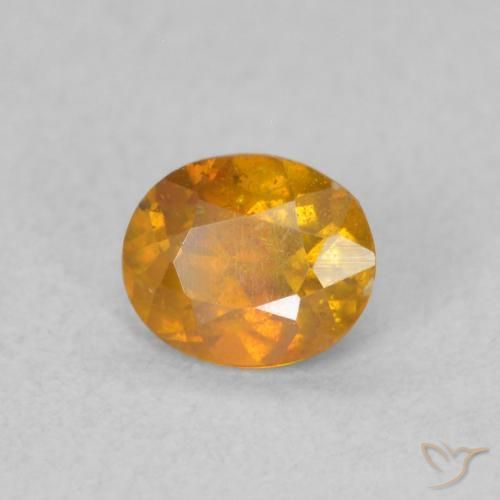 0.50 ct Golden Sphalerite Stone, Natural Sphalerite in Oval Facet Shape for Sale