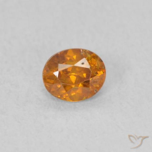 0.33ct Natural Deep Orange Sphalerite, Oval, SI