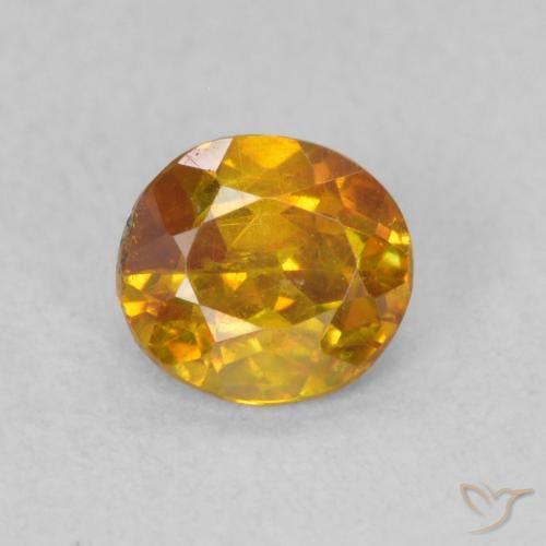 0.65ct Natural Earth Orange Sphalerite, Oval, SI