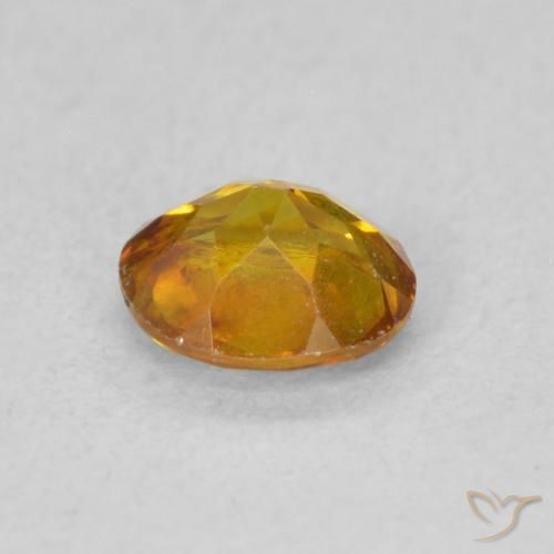 Sphalerite Gemstone in 5.3 x 4.9 mm Size for Sale, Sphalerite Stone in Earth Orange Color