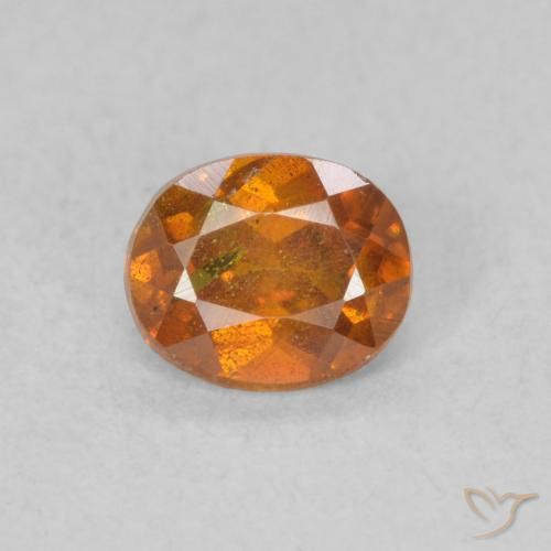 0.55ct Natural Medium Dark-Orange Sphalerite, Oval, SI