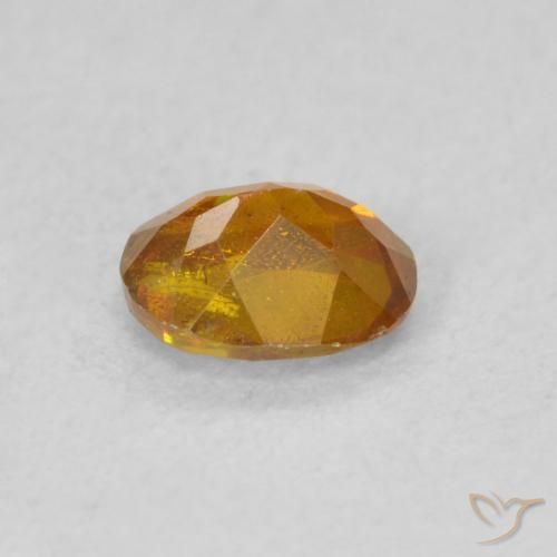 Sphalerite Gemstone in 5.2 x 4.3 mm Size for Sale, Sphalerite Stone in Medium Dark-Orange Color