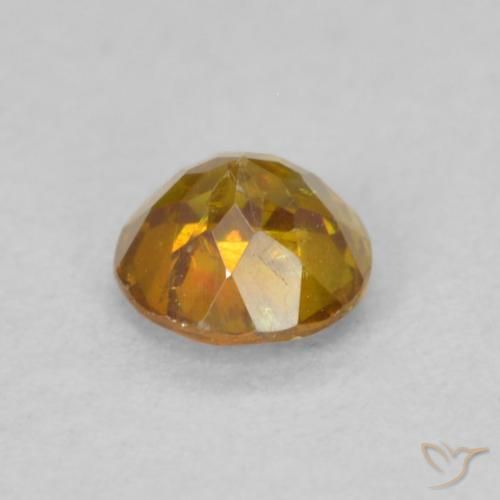 Sphalerite Gemstone in 4.2 mm Size for Sale, Sphalerite Stone in Earth Orange Color
