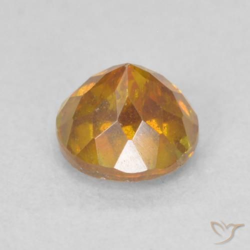 Sphalerite Gemstone in 4.7 mm Size for Sale, Sphalerite Stone in Cider Orange Color