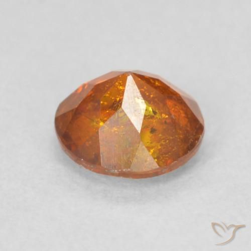 Sphalerite Gemstone in 5 mm (calibrated) Size for Sale, Sphalerite Stone in Medium Orange Color