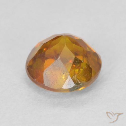 Sphalerite Gemstone in 4.8 mm Size for Sale, Sphalerite Stone in Earth Orange Color