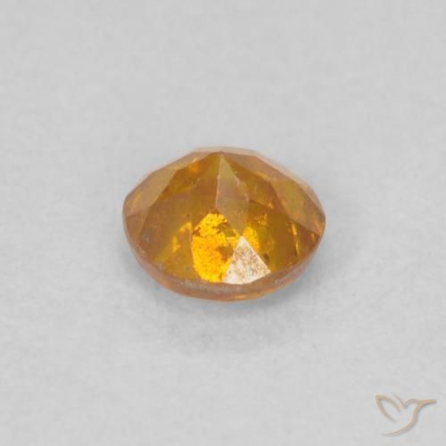 Sphalerite Gemstone in 3.7 mm Size for Sale, Sphalerite Stone in Apricot Orange Color