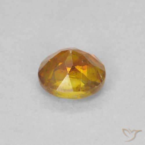 Sphalerite Gemstone in 4 mm (calibrated) Size for Sale, Sphalerite Stone in Medium Orange Color