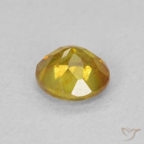 Sphalerite Gemstone in 4.2 mm Size for Sale, Sphalerite Stone in Apricot Orange Color