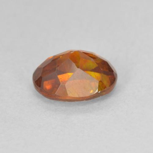 Sphalerite Gemstone in 6.9 x 5.6 mm Size for Sale, Sphalerite Stone in Deep Brownish Orange Color