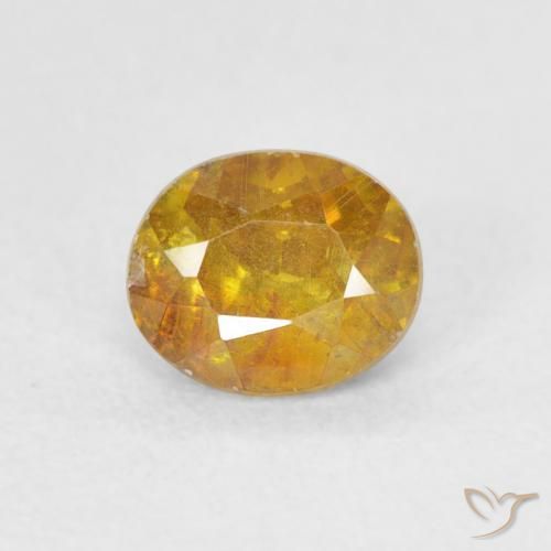0.75ct Natural Golden-Brown Sphalerite, Oval, SI