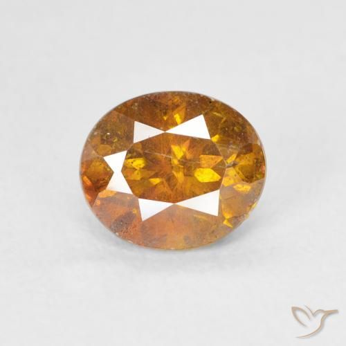 1.44ct Natural Earth Orange Sphalerite, Oval, SI