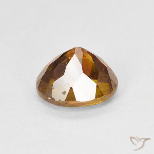 Sphalerite Gemstone in 6.7 x 5.7 mm Size for Sale, Sphalerite Stone in Earth Orange Color
