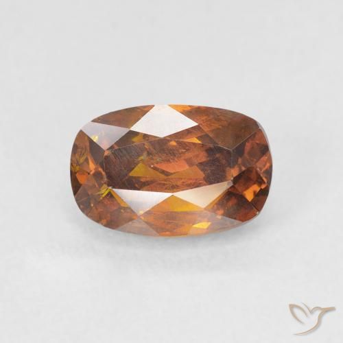 1.46ct Natural Deep Orange Sphalerite, Cushion, SI, Photo A