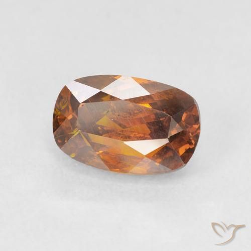 1.46 ct Orange Sphalerite Stone, Natural Sphalerite in Cushion-Cut Shape for Sale