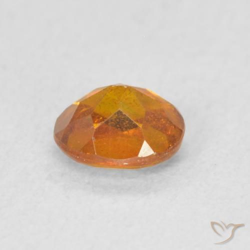 Sphalerite Gemstone in 4.9 x 4.2 mm Size for Sale, Sphalerite Stone in Amber Orange Color