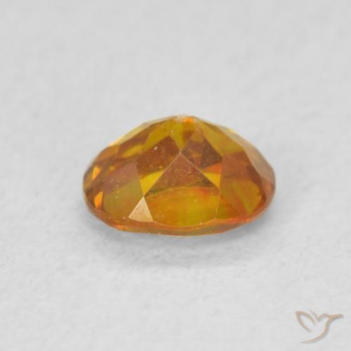 Sphalerite Gemstone in 5.2 x 4.2 mm Size for Sale, Sphalerite Stone in Medium Orange Color