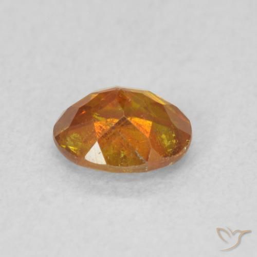Sphalerite Gemstone in 5.2 x 4.4 mm Size for Sale, Sphalerite Stone in Earth Orange Color