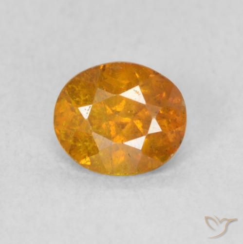 0.56ct Natural Bright Orange Sphalerite, Oval, SI