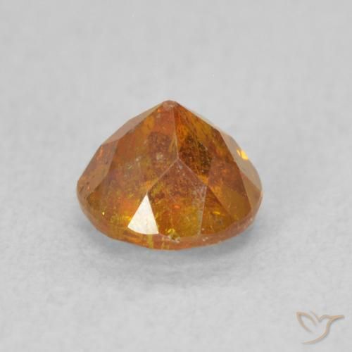 Sphalerite Gemstone in 5 mm (calibrated) Size for Sale, Sphalerite Stone in Medium Orange Color
