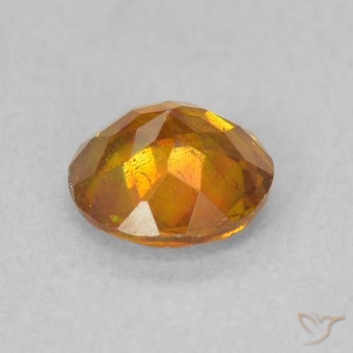 Sphalerite Gemstone in 5.5 mm (calibrated) Size for Sale, Sphalerite Stone in Amber Orange Color