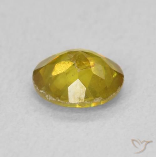 Sphalerite Gemstone in 5.5 mm (calibrated) Size for Sale, Sphalerite Stone in Medium Yellow Color