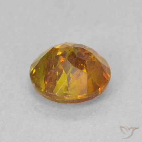 Sphalerite Gemstone in 5.5 mm (calibrated) Size for Sale, Sphalerite Stone in Medium Orange Color