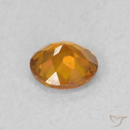 Sphalerite Gemstone in 4.7 mm Size for Sale, Sphalerite Stone in Intense Orange Color