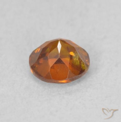 Sphalerite Gemstone in 4.8 mm Size for Sale, Sphalerite Stone in Medium Dark-Orange Color