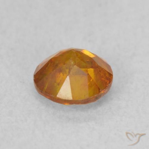 Sphalerite Gemstone in 5 mm (calibrated) Size for Sale, Sphalerite Stone in Amber Orange Color