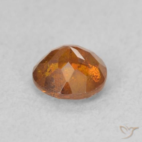 Sphalerite Gemstone in 5 mm (calibrated) Size for Sale, Sphalerite Stone in Amber Orange Color