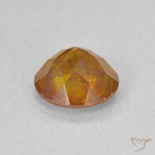 Sphalerite Gemstone in 6 mm (calibrated) Size for Sale, Sphalerite Stone in Deep Orange Color