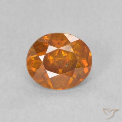 0.72ct Natural Deep Orange Sphalerite, Oval, SI